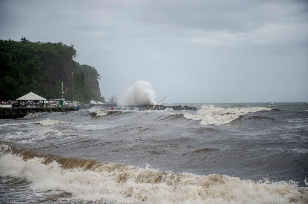Imagen del fuerte oleaje en las costas de Puerto Rico