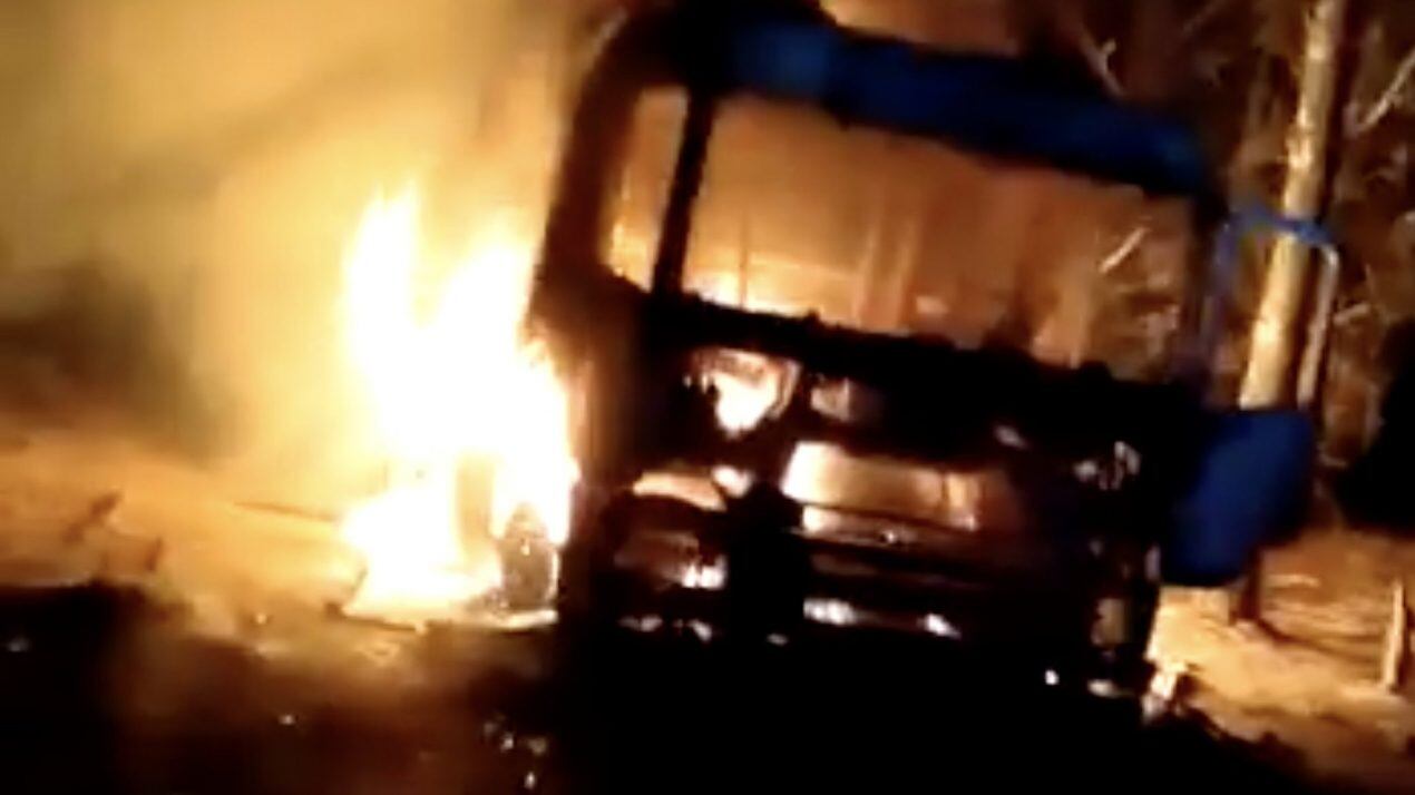 Nuevo ataque en el Biobío destruyó siete máquinas destruídas