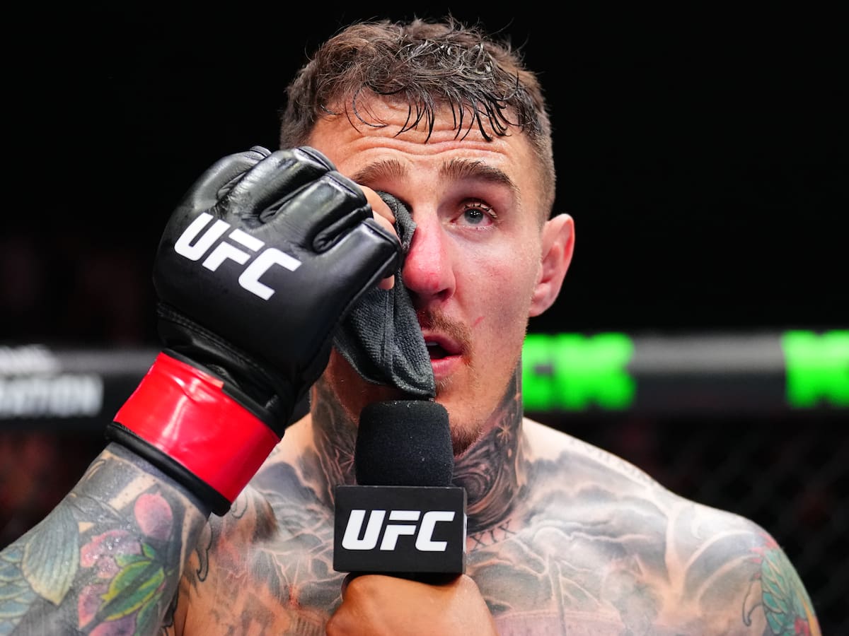 Escándalo en el UFC 321: un “piquete de ojos” arruina la pelea estelar por el título de peso pesado