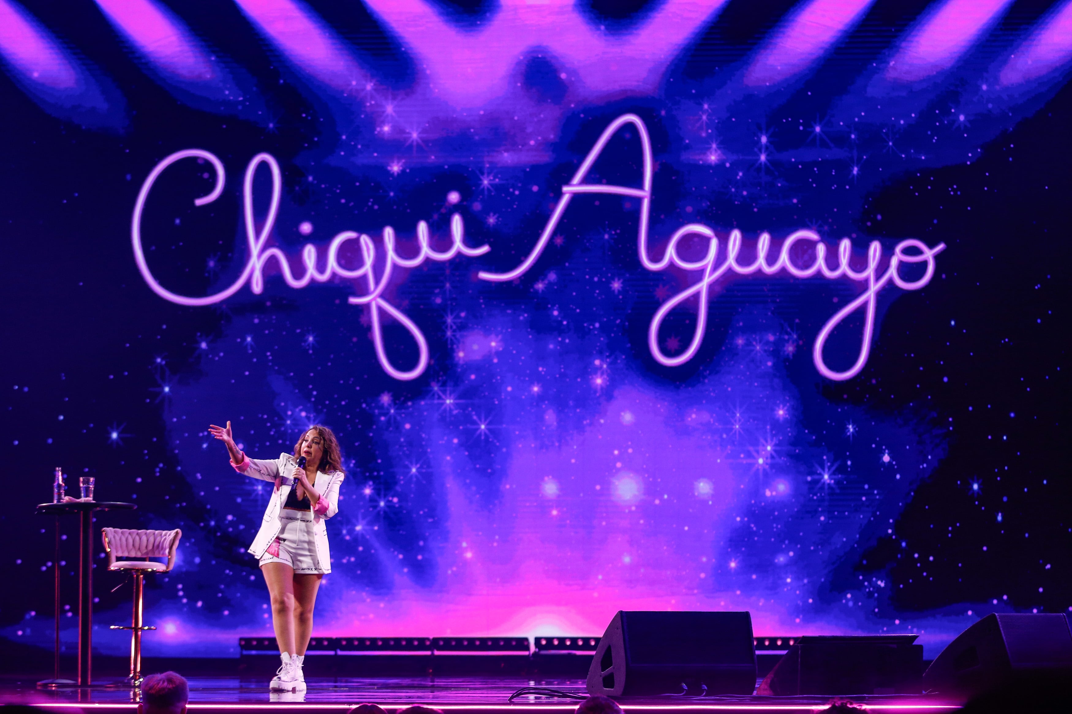 La Humorista Chiqui Aguayo durante la segunda noche del Festival Internacional de la canción Viña 2025 en la Quinta Vergara.