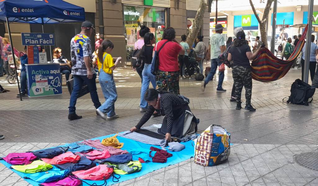 Comercio ambulante en Santiago