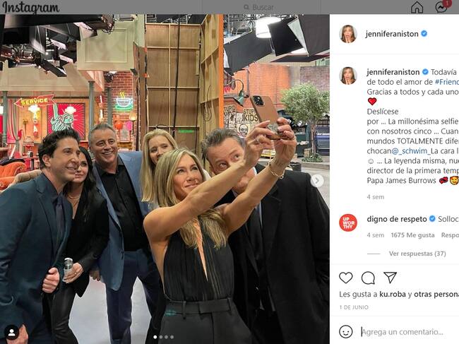 Reunión elenco de «Friends» | Instagram