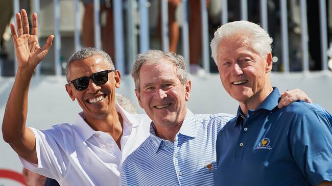 Barack Obama, George W. Bush y Bill Clinton
