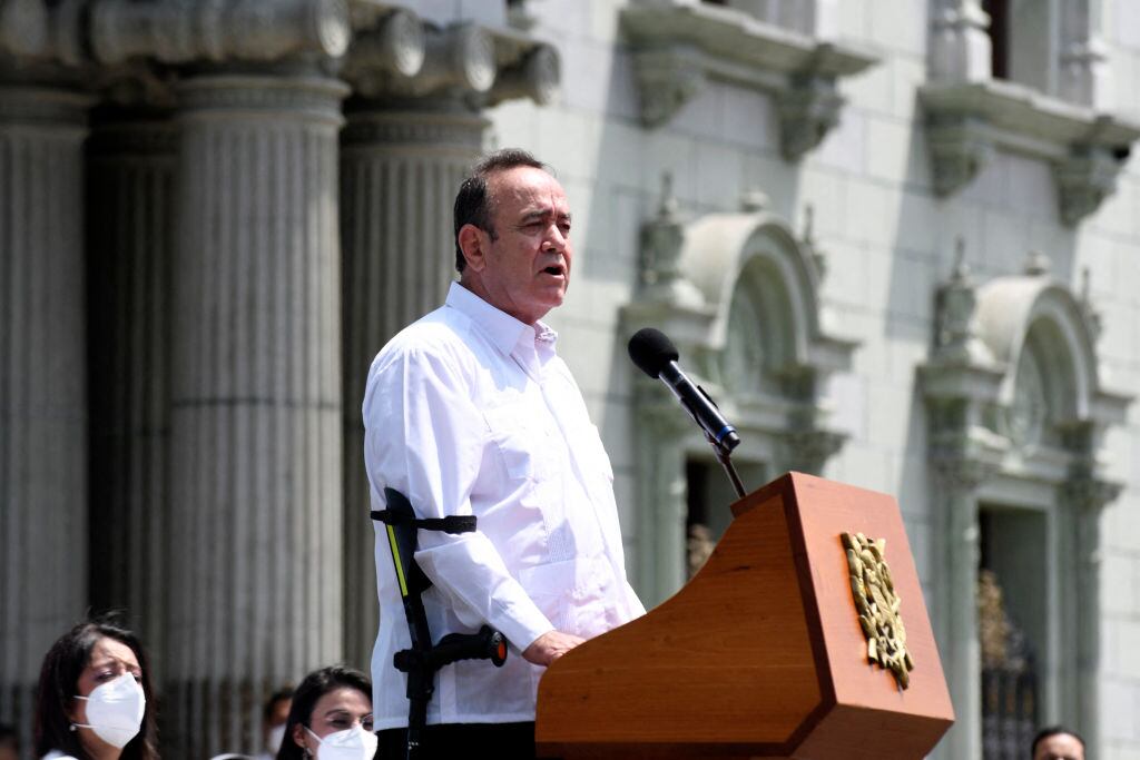 El presidente de Guatemala Alejandro Giammattei