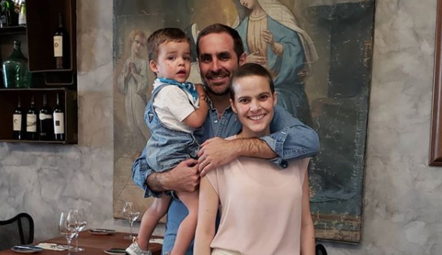 Javiera Suárez y su familia