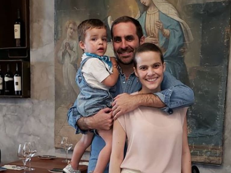 Javiera Suárez y su familia