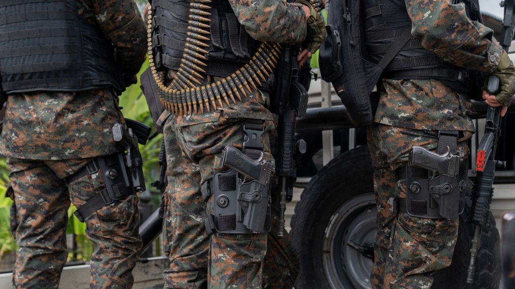 Una vista de efectivos militares de la República del Congo en África