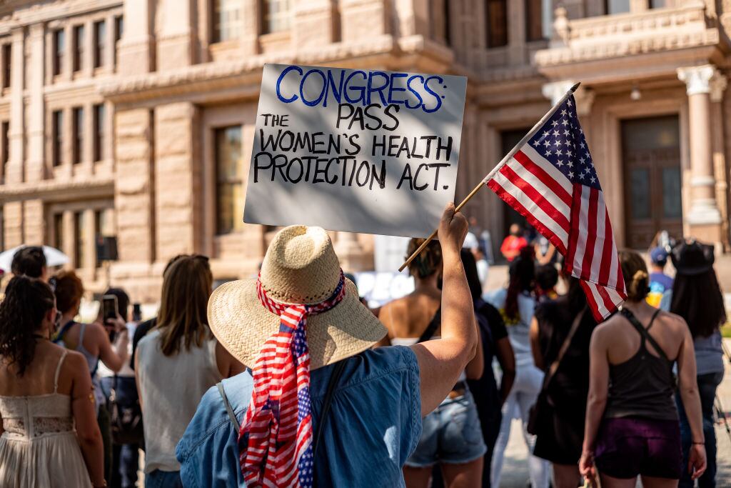 Manifestación a favor de los derechos reproductivos de las mujeres en Austin