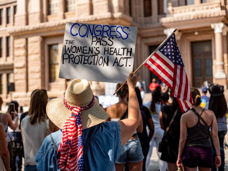 Manifestación a favor de los derechos reproductivos de las mujeres en Austin