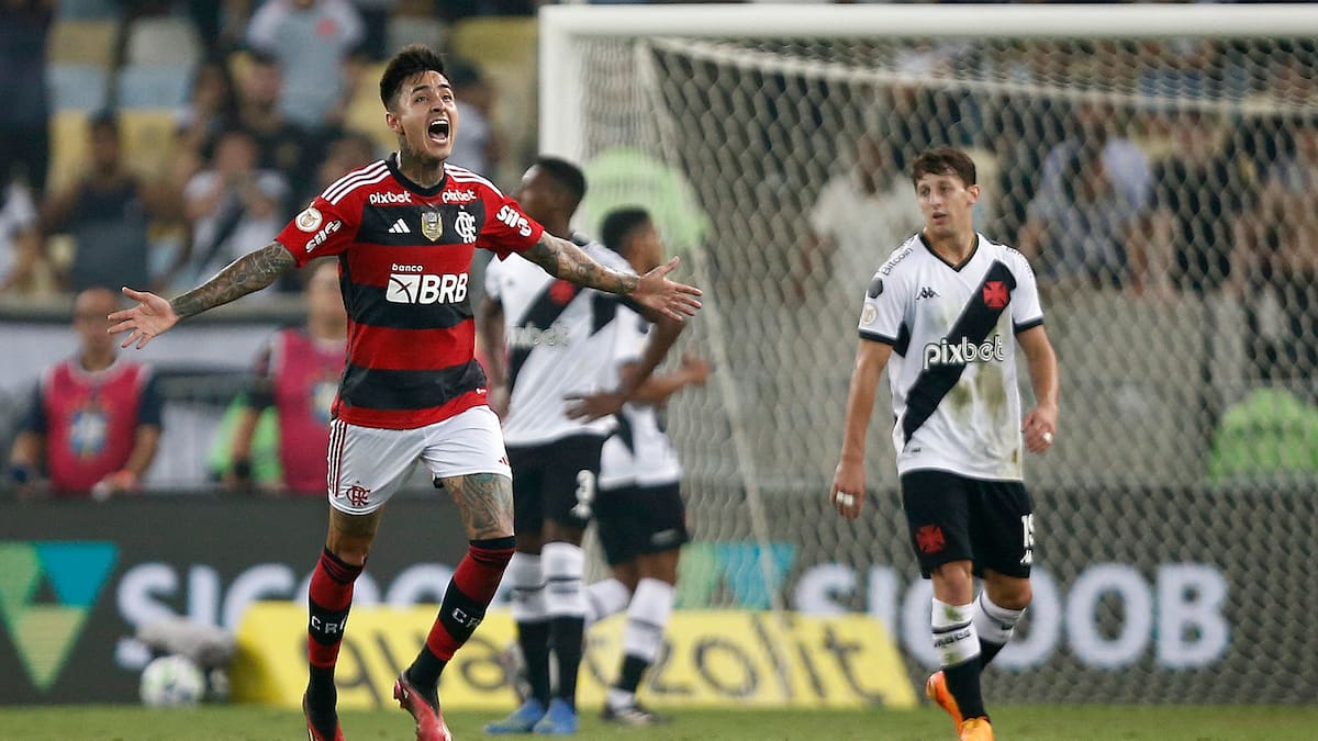 Erick Pulgar infló las redes en abultada goleada de Flamengo sobre Juventude por el Brasileirao