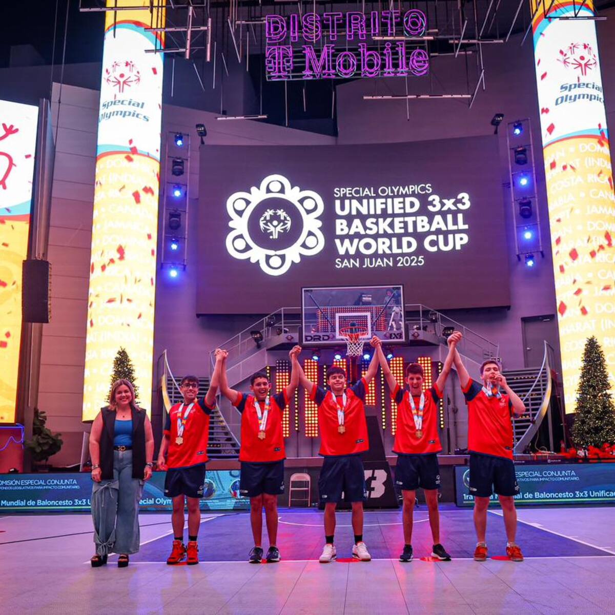 Equipo de básquetbol 3x3 de Olimpiadas Especiales Chile logra el título del Mundial de la especialidad