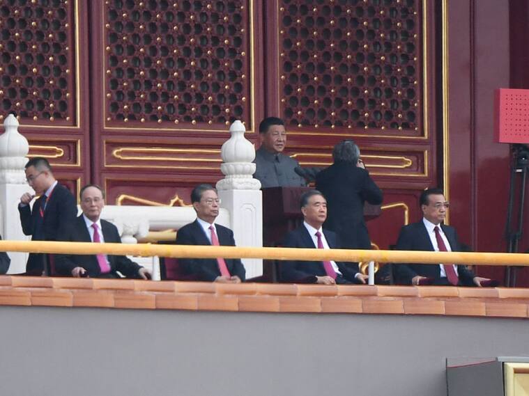 El presidente chino Xi Jinping en un acto oficial en la plaza Tiananmen