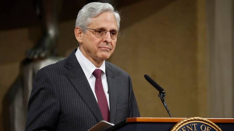 WASHINGTON, DC - MAY 20: U.S. Attorney General Merrick Garland delivers remarks during an event to mark the first anniversary of the COVID-19 Hate Crimes Act at the Department of Justice Robert F. Kennedy Building on May 20, 2022 in Washington, DC. Noting that 10 Black people were murdered as they shopped for groceries in a racist massacre on May 14th in Buffalo, New York. The Biden Administration officials announced a series of policy initiatives to help deter and confront hate crimes and other bias-related incidents. (Photo by Chip Somodevilla/Getty Images)