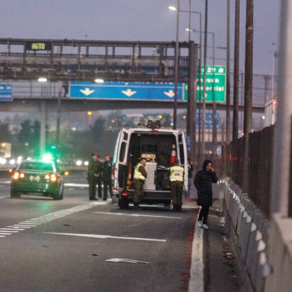 Fatal accidente en Vespucio Sur: taxista atropelló a transeúnte y fue asaltado mientras esperaba a Carabineros