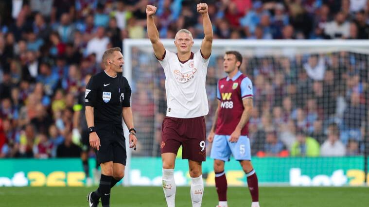 Con doblete de Haaland: Manchester City comienza la defensa del título en la Premier League goleando a Burnley