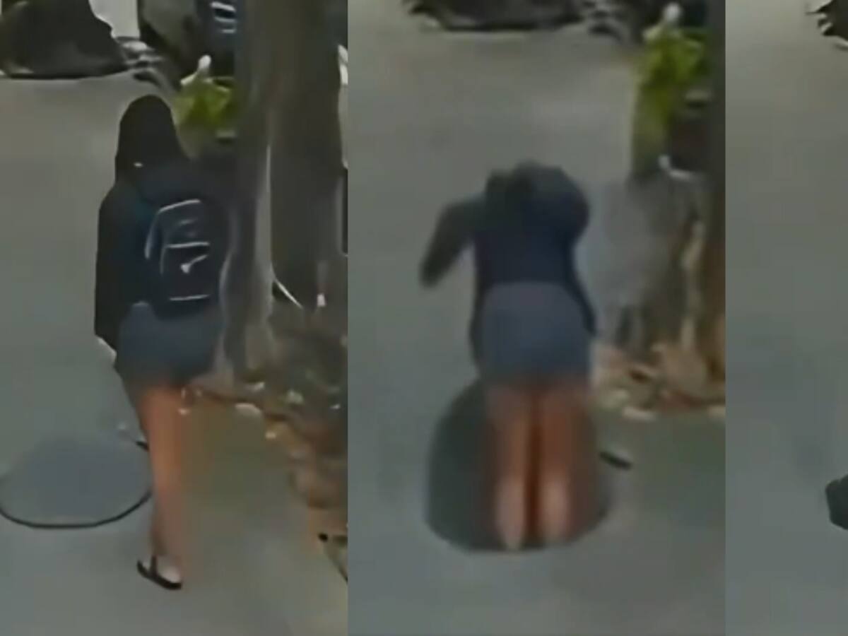 Mujer cayó a una alcantarilla tras pisar una tapa suelta en Brasil: cámaras registraron el momento