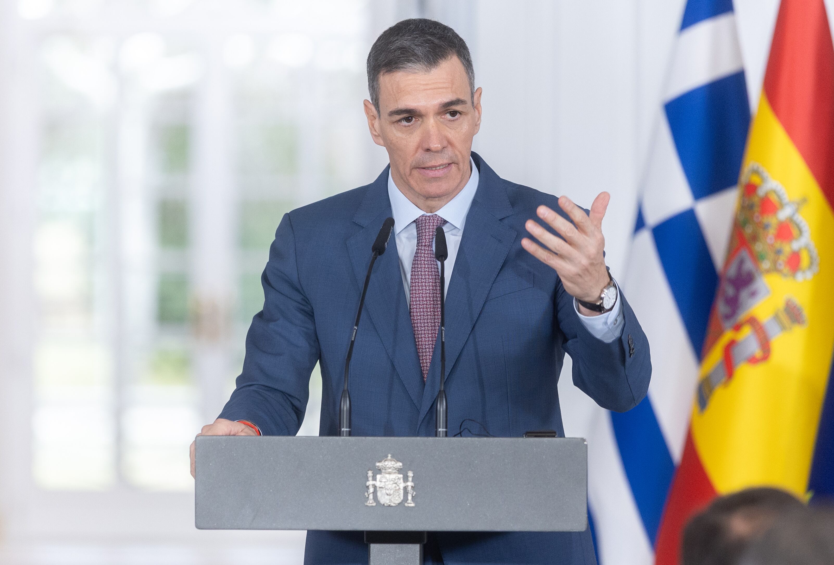 The President of the Government, Pedro Sanchez, during a press conference. (Photo By Eduardo Parra/Europa Press via Getty Images)