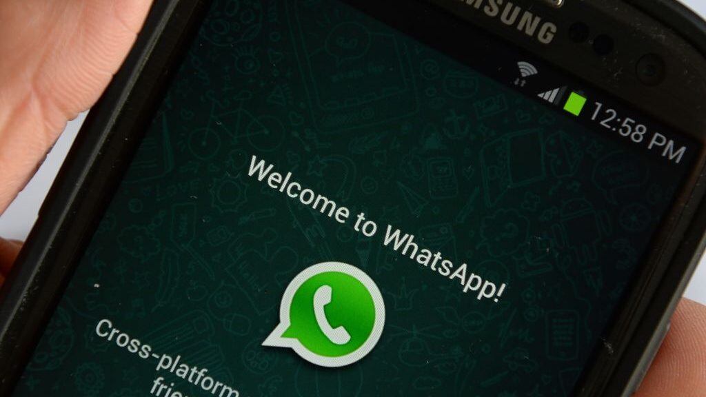 Logo of WhatsApp, the popular messaging service bought by Facebook for USD $19 billion, seen on a smartphone February 20, 2014 in New York. Facebook's deal for the red-hot mobile messaging service WhatsApp is a savvy strategic move for the world's biggest social network, even if the price tag is staggeringly high, analysts say. AFP PHOTO/Stan HONDA (Photo by STAN HONDA / AFP) (Photo by STAN HONDA/AFP via Getty Images)