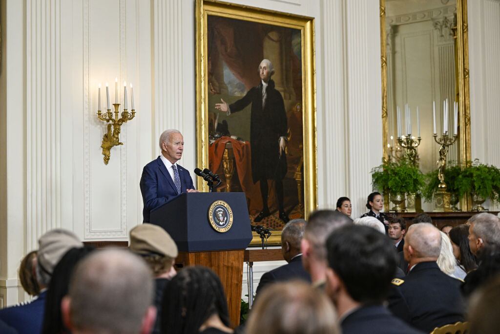 El presidente de Estados Unidos Joe Biden en un acto en la Casa Blanca