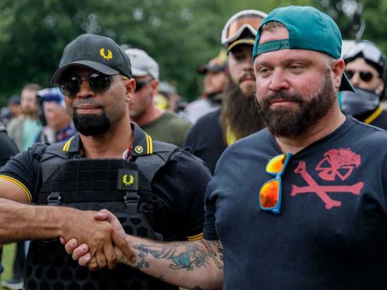 Los líderes del grupo de ultraderecha Proud Boys Enrique Tarrio y Joe Biggs