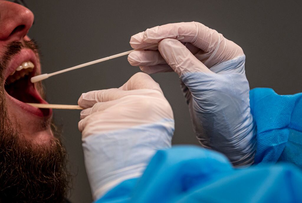 Toma de examen del coronavirus en Potsdam. Foto: Getty Images
