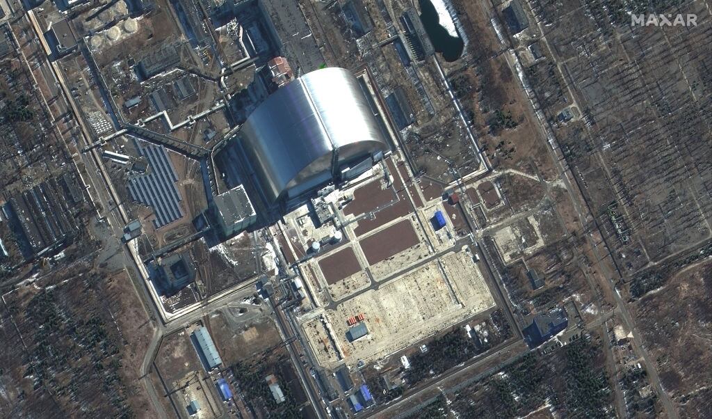 Imagen aérea de la planta de energía nuclear Chernobyl
