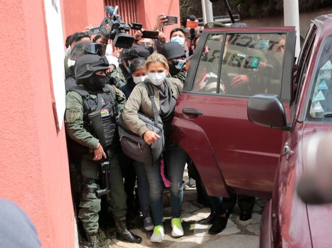 Jeanine Añez llega a la cárcel en La Paz