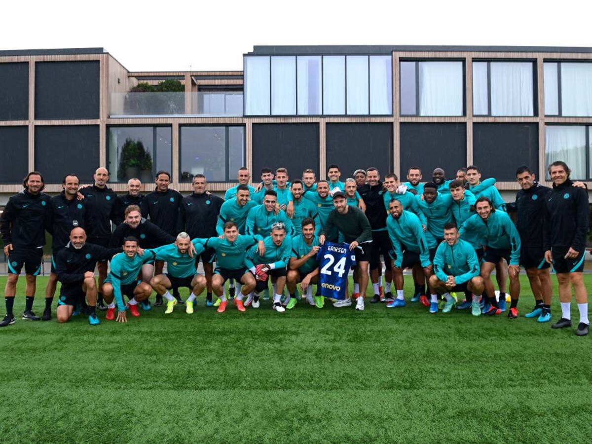 Christian Eriksen visitó al plantel del Inter de Milán en pleno proceso de recuperación