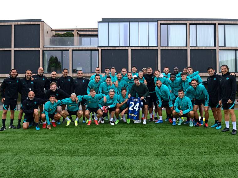 Christian Eriksen visitó al plantel del Inter de Milán en pleno proceso de recuperación