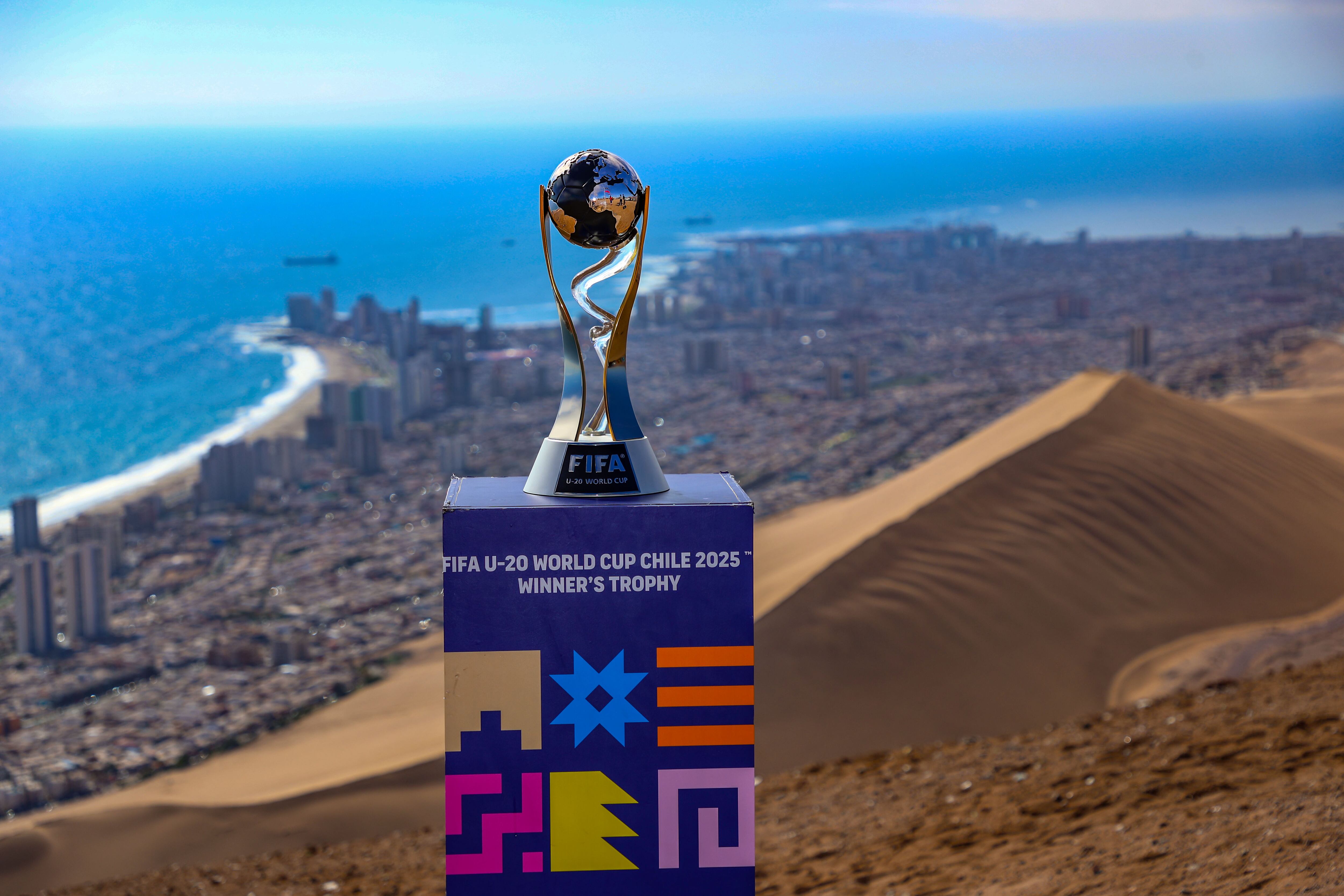 El trofeo del Mundial Sub 20 que se disputa en nuestro país