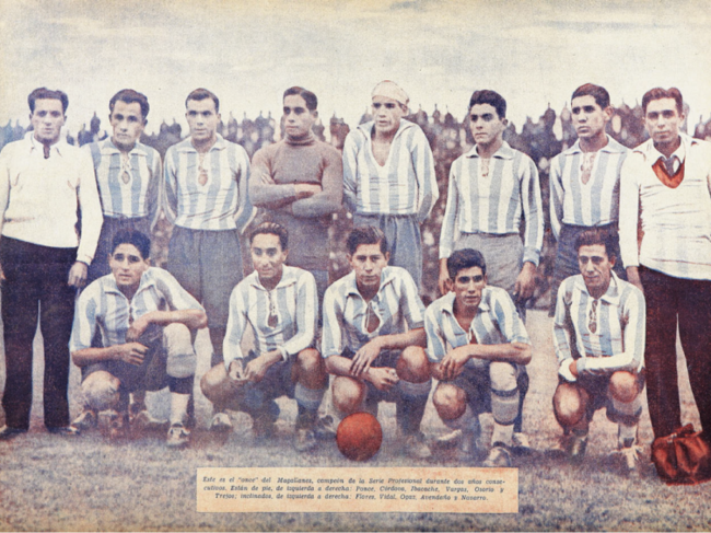 Luis “Cacho” Ponce y Segundo “Camión” Flores, jugadores de Magallanes que también defendieron a Unión Española