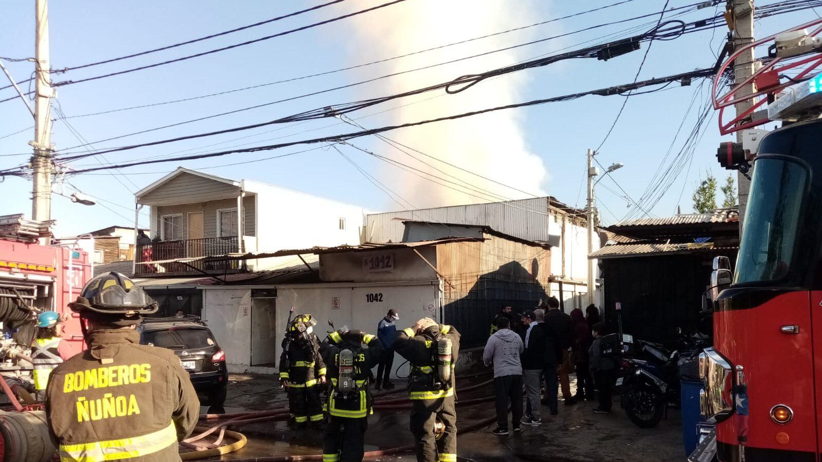 Incendio en viviendas de Ñuñoa