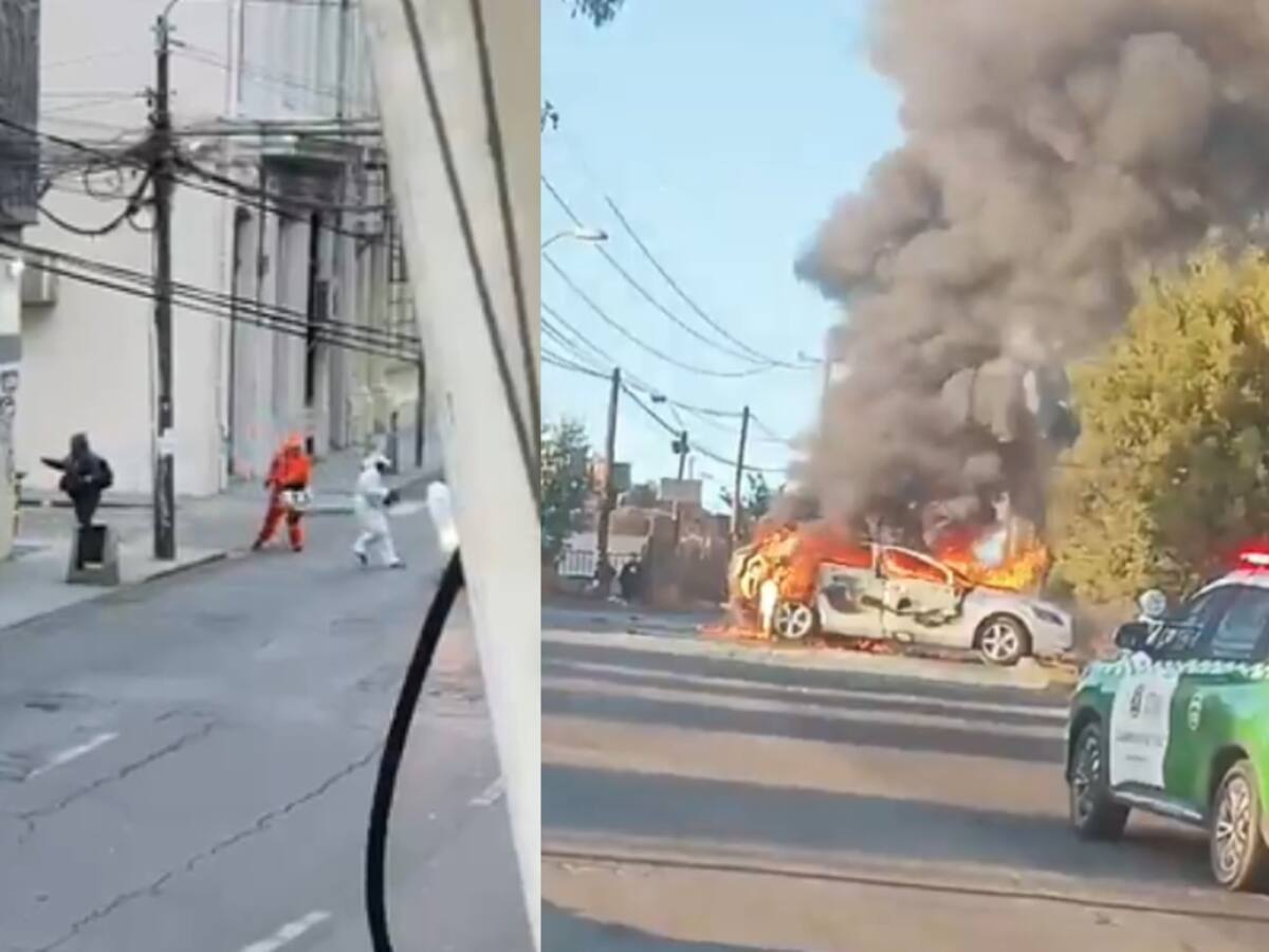 Sujetos protagonizan millonario robo a sucursal bancaria en Valparaíso: agredieron a un guardia y quemaron un auto