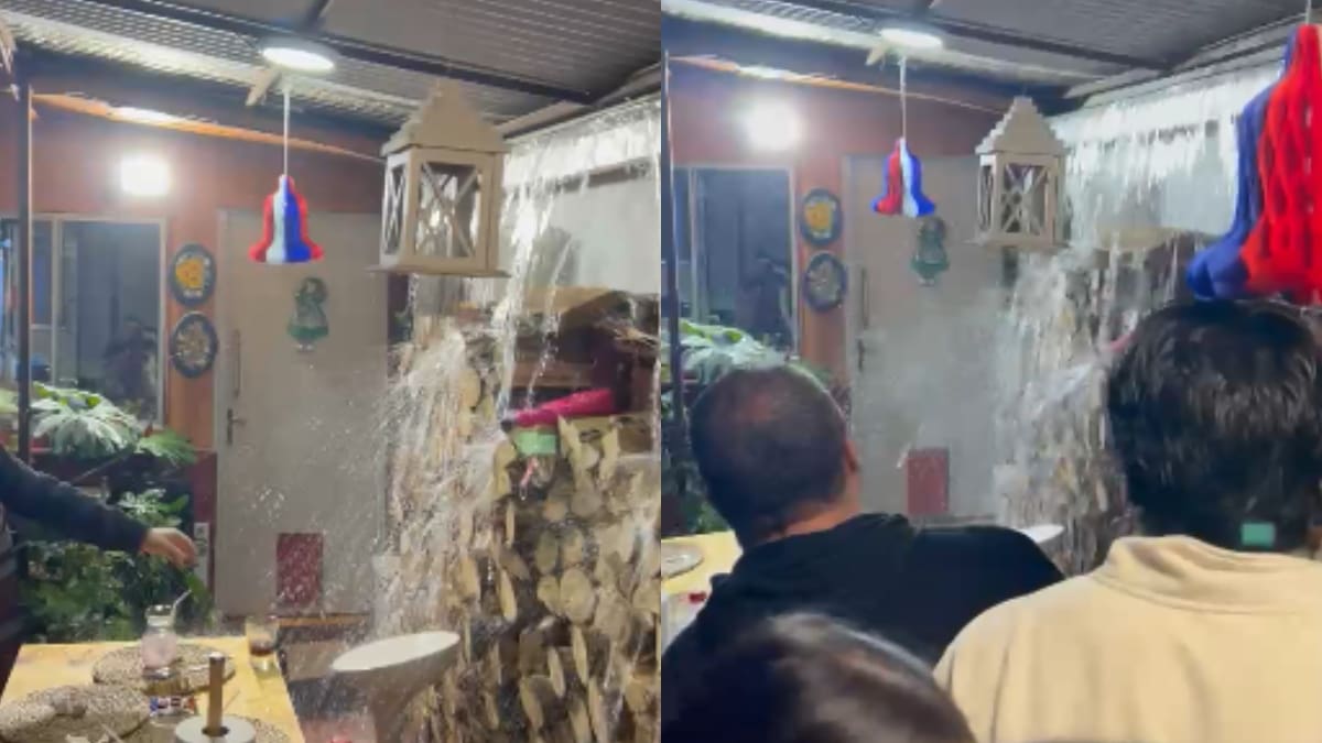 “¡Cuidado!”: familia celebraba Fiestas Patrias cuando una cascada de agua cayó sobre ellos en Concepción