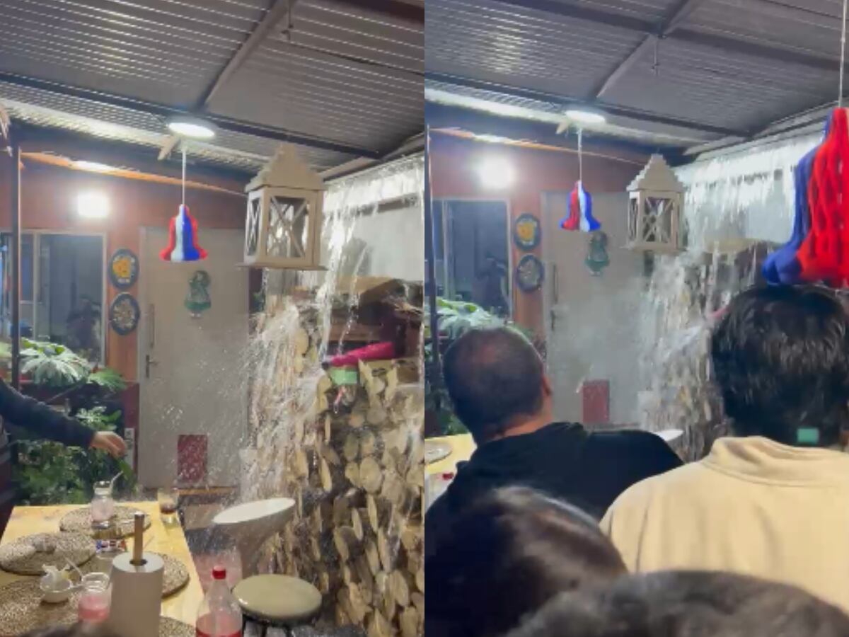 “¡Cuidado!”: familia celebraba Fiestas Patrias cuando una cascada de agua cayó sobre ellos en Concepción