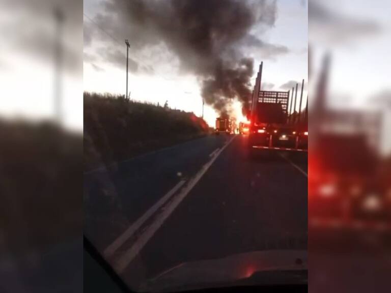 Nuevo ataque incendiario en La Araucanía: camión forestal y camioneta son quemados en Santa Elena