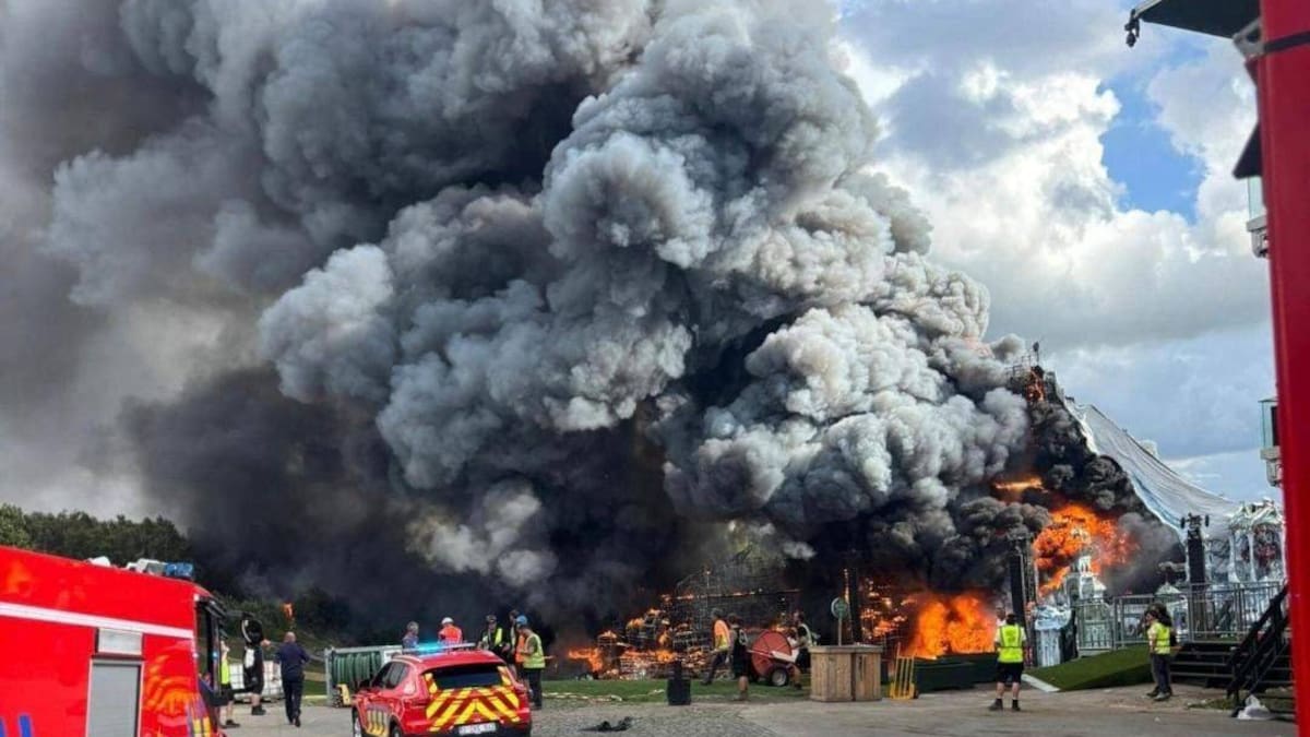 A dos días del festival: incendio destruye el escenario principal de Tomorrowland en Bélgica