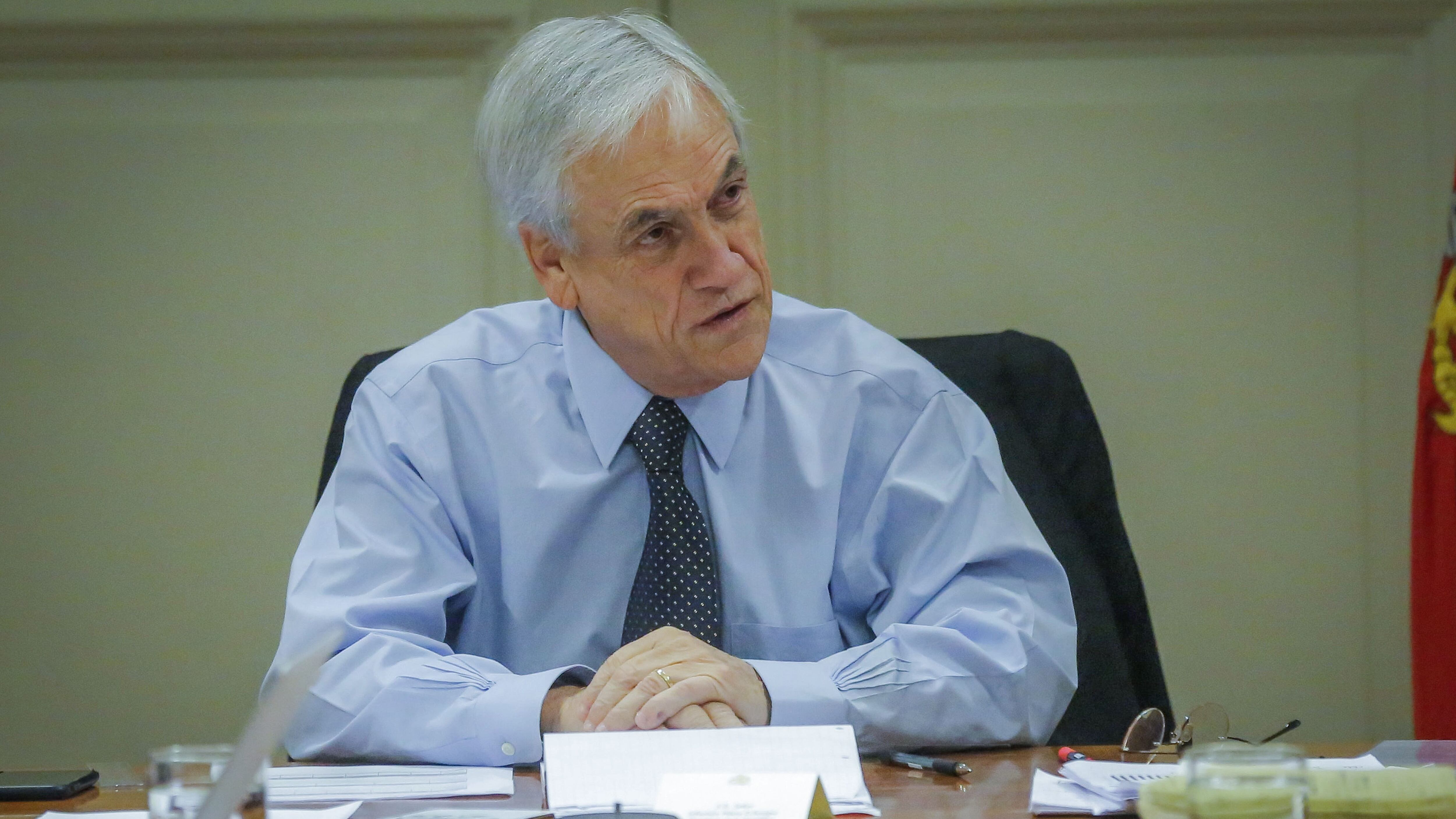 30 de marzo del 2020/SANTIAGOEl Presidente de la Republica, Sebastian Piñera, encabeza el comité de emergencia covid 19, en el Palacio de La Moneda.
FOTO: POOL FOTOGRAFICO/AGENCIAUNO