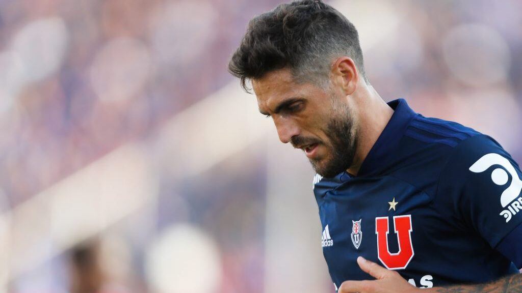 4 de Febrero del 2020/SANTIAGOJoaquin Larrivey ,durante el partido valido por la Fase 2 Ida de la Conmebol Libertadores 2020, entre Universidad de Chile vs Internacional, disputado en el Estadio Nacional.
FOTO:JAVIER VERGARA/AGENCIAUNO
