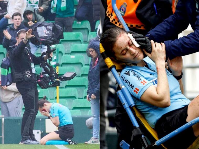 Árbitra sufre accidente en La Liga de España