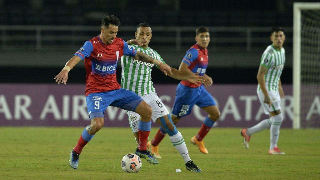 22 DE ABRIL DE 2021/PEREIRA, COLOMBIA, durante el partido valido por el grupo F de la Copa Conmebol Libertadores 2021, entre Atletico Nacional y Universidad Catolica, disputado en el Estadio Hernán Ramírez Villegas.
FOTO: STAFF IMAGES/CONMEBOL via AGENCIAUNO