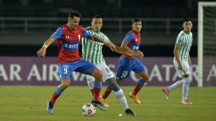 22 DE ABRIL DE 2021/PEREIRA, COLOMBIA, durante el partido valido por el grupo F de la Copa Conmebol Libertadores 2021, entre Atletico Nacional y Universidad Catolica, disputado en el Estadio Hernán Ramírez Villegas.
FOTO: STAFF IMAGES/CONMEBOL via AGENCIAUNO