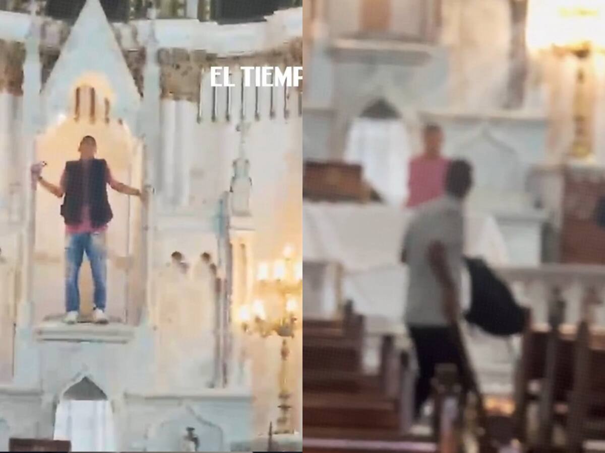 Hombre atacó una iglesia en Colombia y quedó todo registrado: “Soy el diablo...”