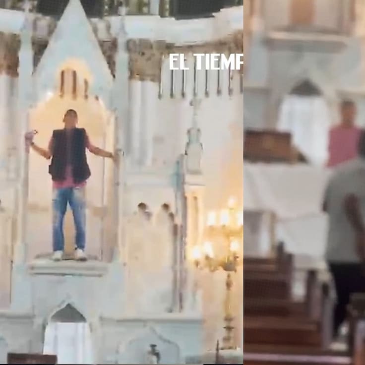 Hombre atacó una iglesia en Colombia y quedó todo registrado: “Soy el diablo...”