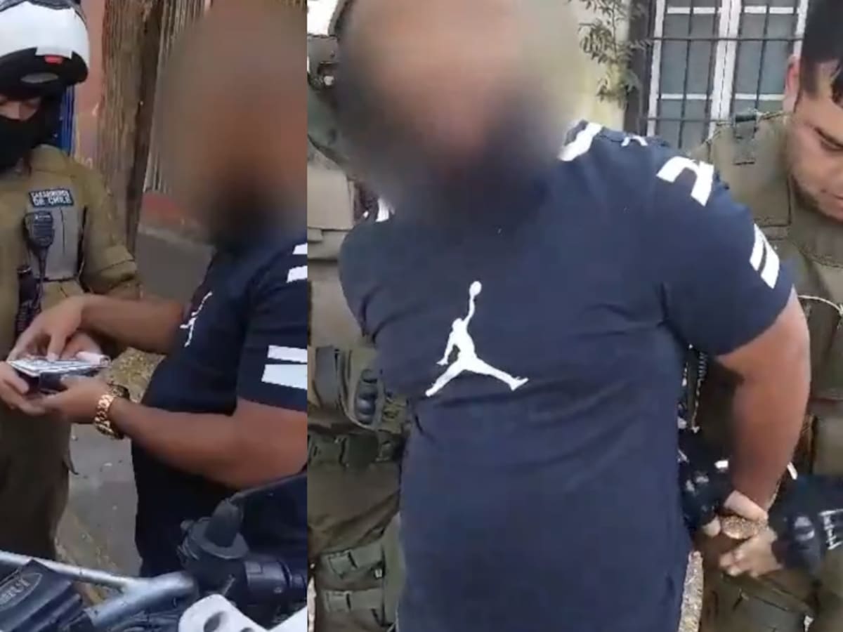 “Por favor, estoy colaborando”: Detienen a sujeto que intentó sobornar con $50 mil a Carabineros en Santiago