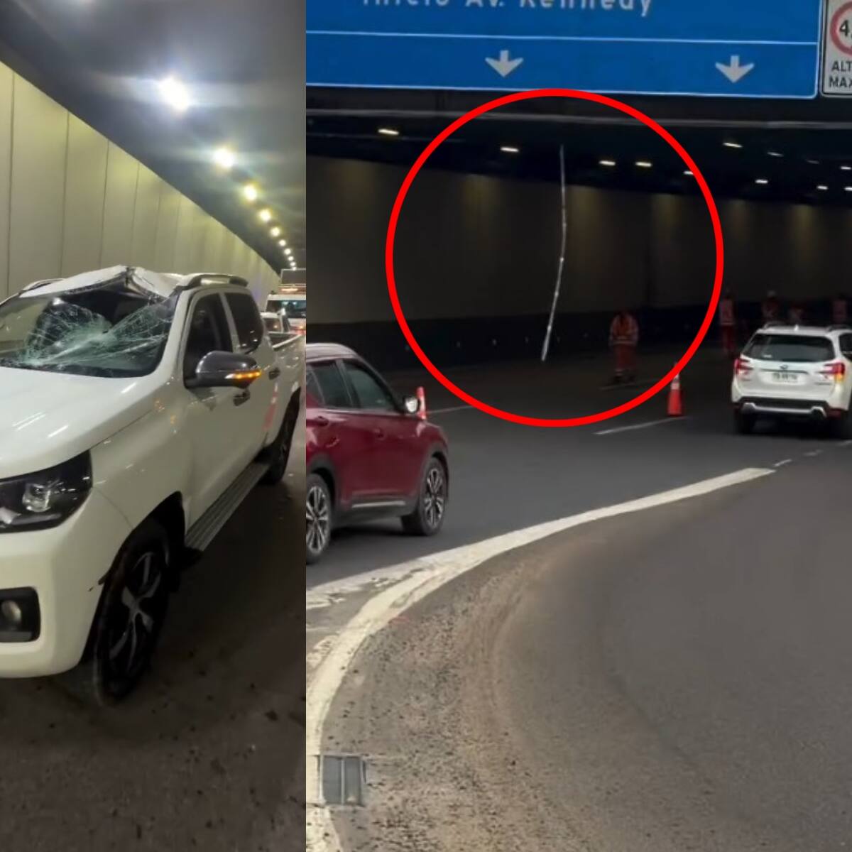 Vehículo nuevo duró “5 minutos”: el drama de familia que perdió su auto tras caída de fierro en autopista de Santiago