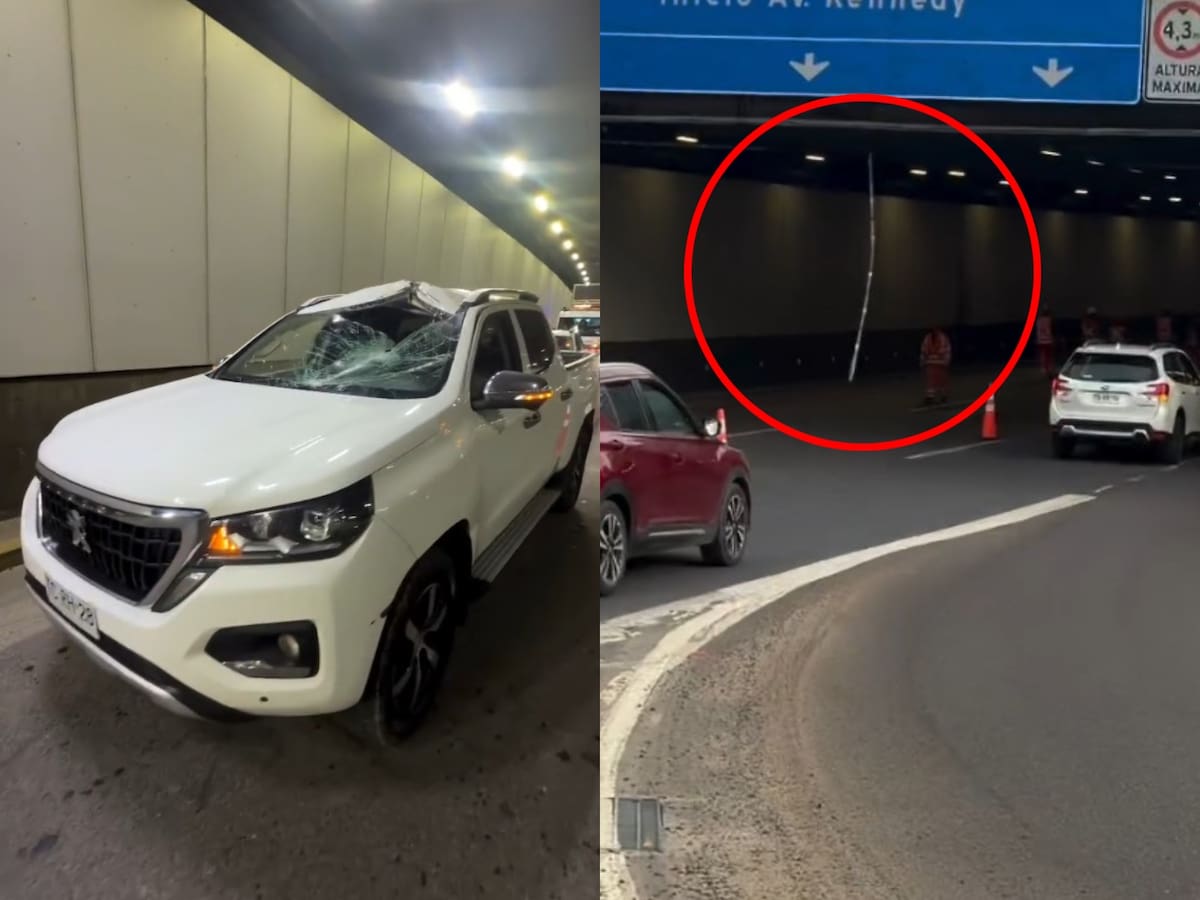 Vehículo nuevo duró “5 minutos”: el drama de familia que perdió su auto tras caída de fierro en autopista de Santiago