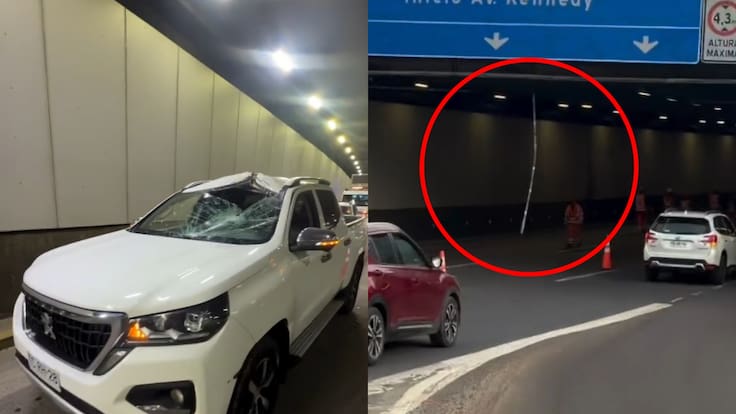 Vehículo nuevo duró “5 minutos”: el drama de familia que perdió su auto tras caída de fierro en autopista de Santiago