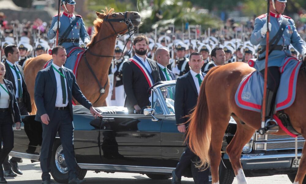 Agencia UNO | El Presidente Boric dando inicio a la Parada Militar 2024