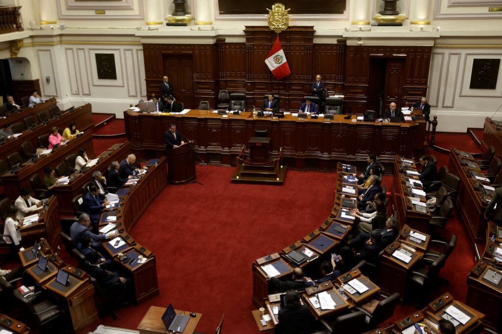 Una sesión en la sala del Congreso del Perú en la ciudad de Lima.